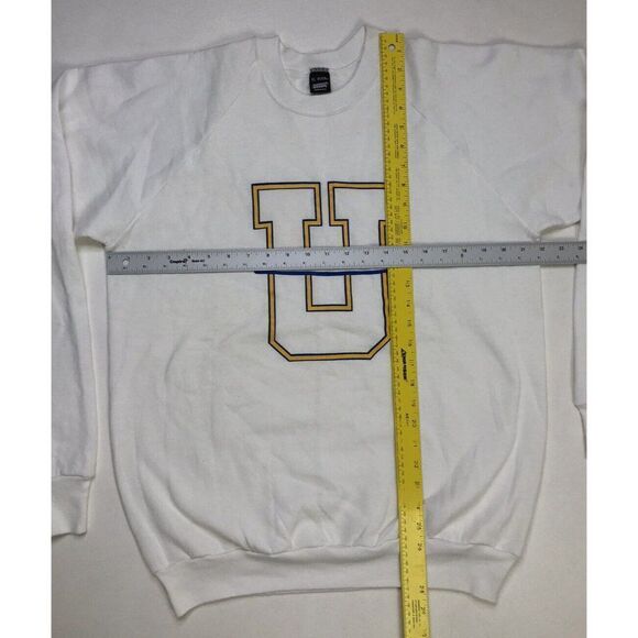 VINTAGE Screen Stars Electrolux U Sweatshirt Men Large White USA 80s 90s - Picture 7 of 7